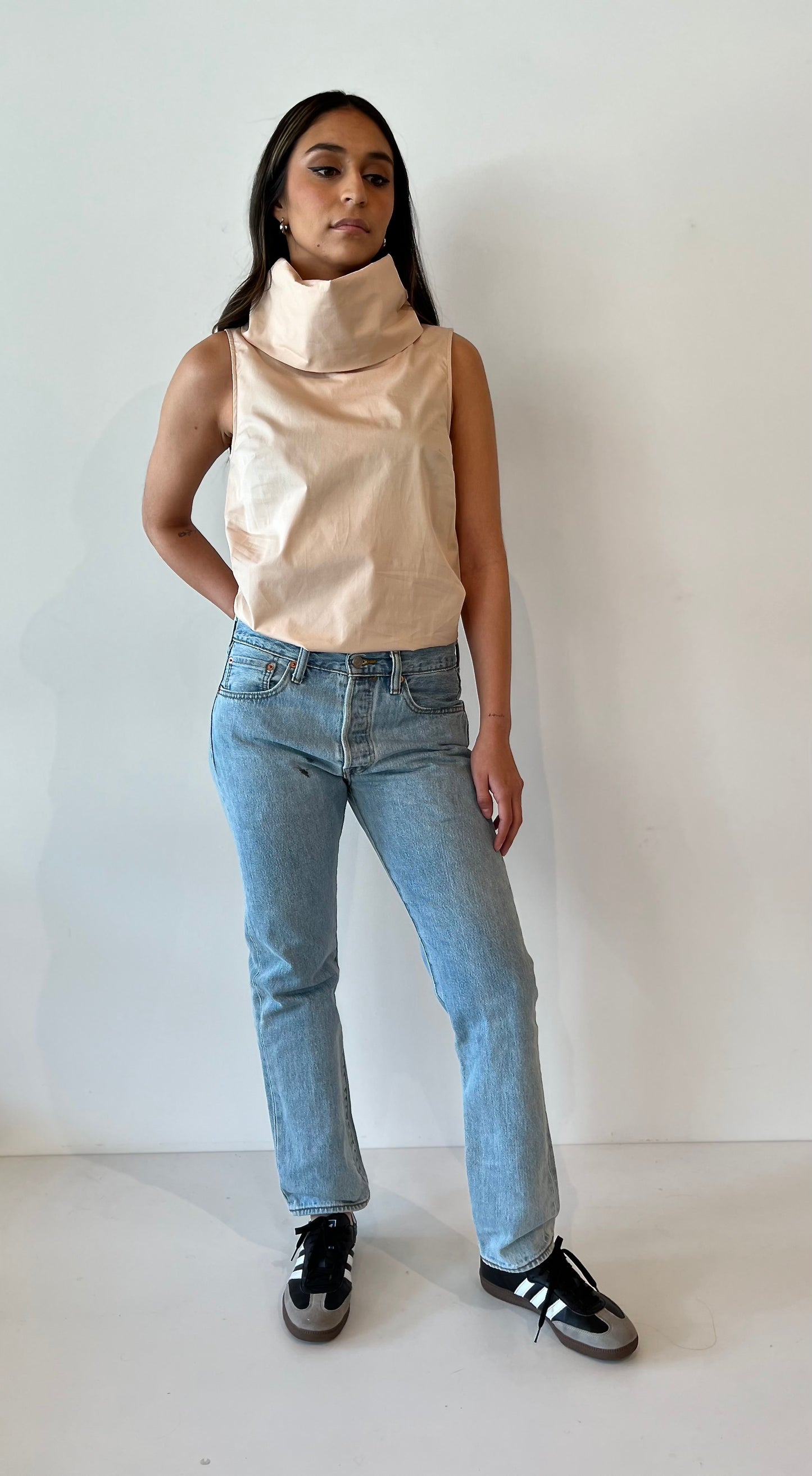 Marcella NYC Marcy Sleeveless Top Beige