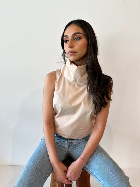 Marcella NYC Marcy Sleeveless Top Beige