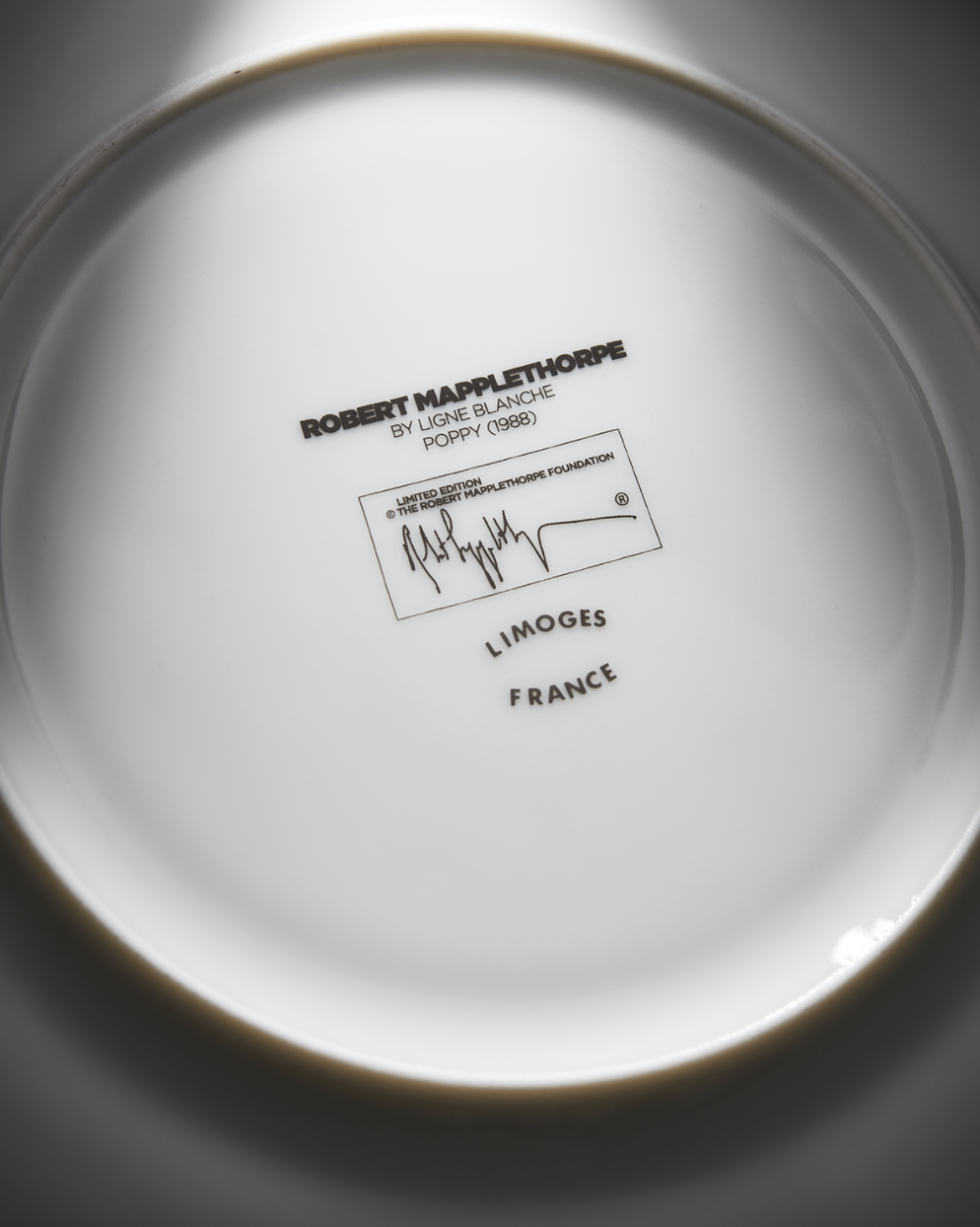 Robert Mapplethorpe Poppy Porcelain Plate