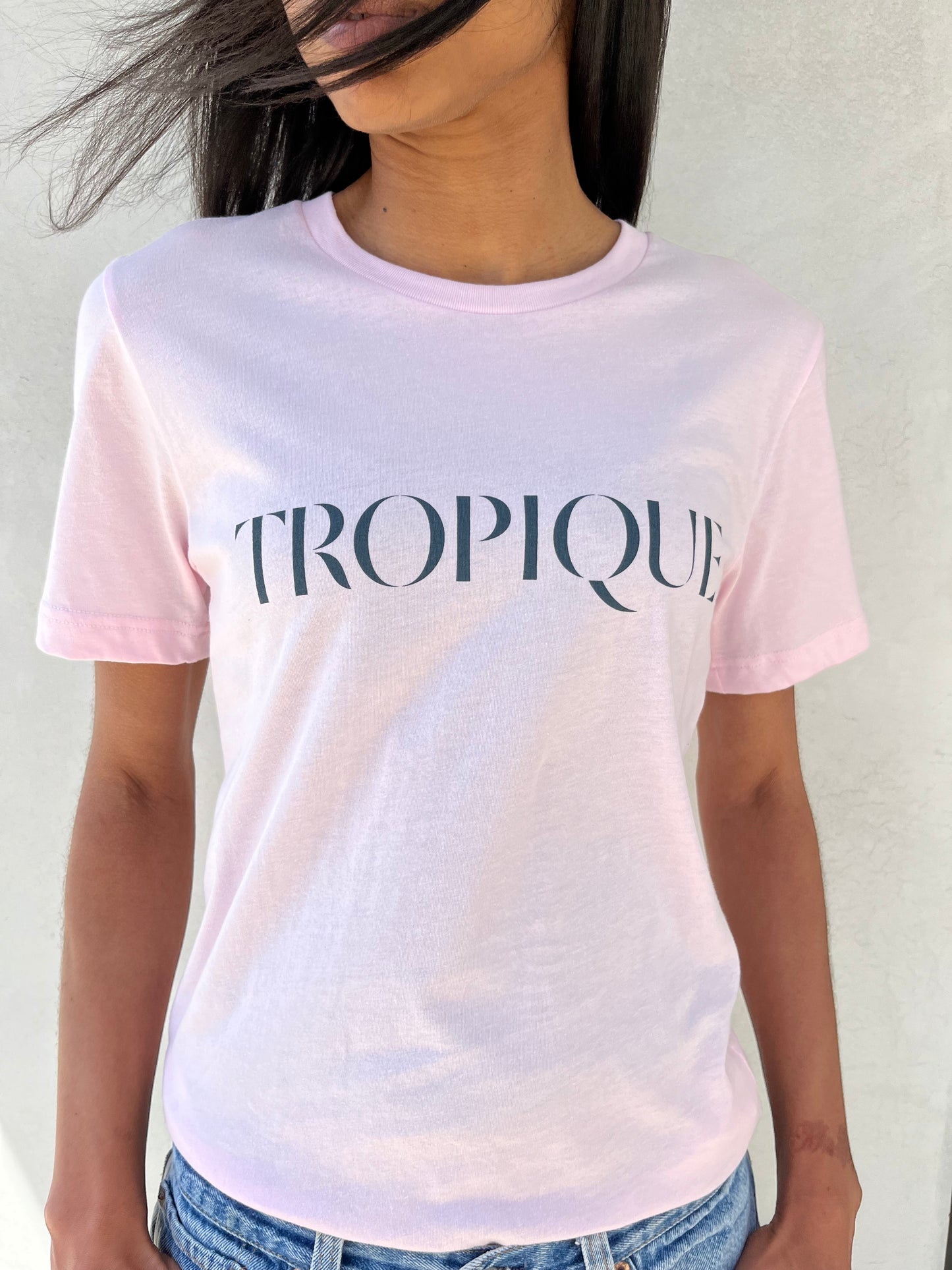 Paradised Tropique Tee in Navy or Pink