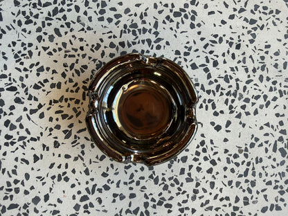 DEEP BLACK Retro Ceramic Ashtray in color House of Renaissance
