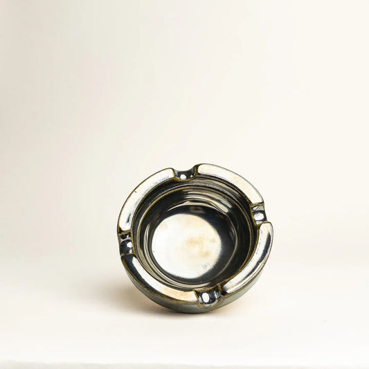 DEEP BLACK Retro Ceramic Ashtray in color House of Renaissance