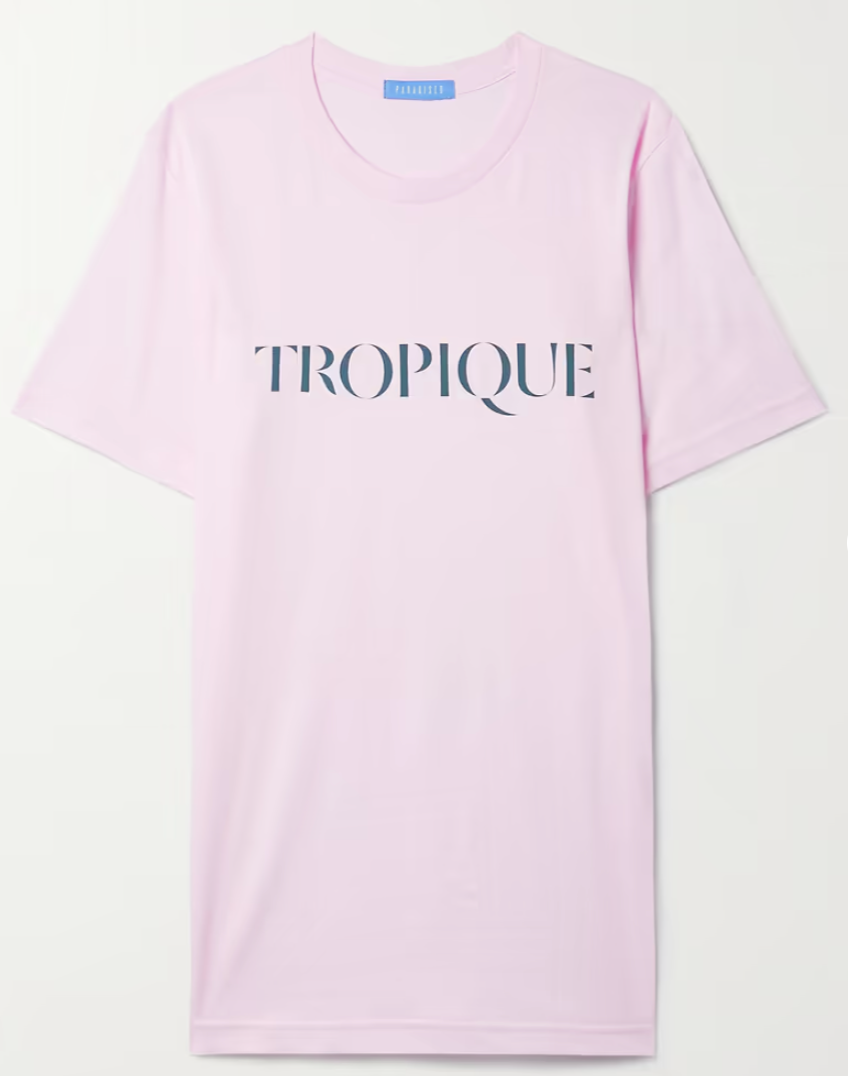 Paradised Tropique Tee in Navy or Pink